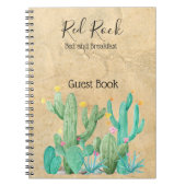 Bed and Breakfast Guest Book Cactus Southwest Notizblock (Vorderseite)