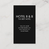 Bed and Breakfast / Linenmuster Visitenkarte (Rückseite)
