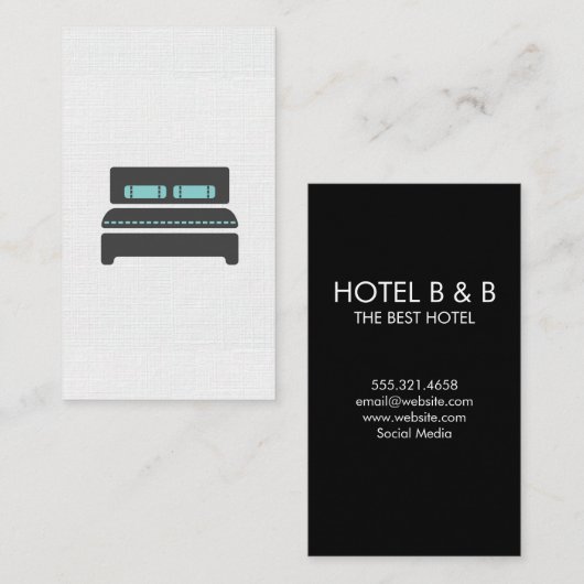 Bed and Breakfast / Linenmuster Visitenkarte (Vorne/Hinten)