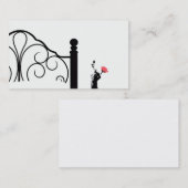 Bed & Breakfast Business Card Rosa Rose Visitenkarte (Vorne/Hinten)