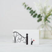 Bed & Breakfast Business Card Rosa Rose Visitenkarte (Stehend Vorderseite)