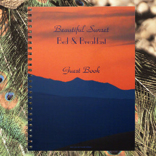 Bed & Breakfast Guest Book Red Sky at Sunset B&B Notizblock