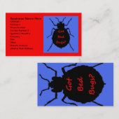 Bed Bug Business Card Visitenkarte (Vorne/Hinten)