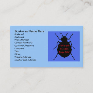 Bed Bug Exterminator Business Card Visitenkarte