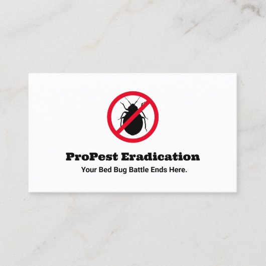 Bed Bug Exterminator Visitenkarte (Vorderseite)