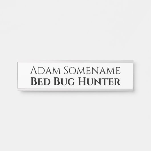Bed Bug Jäger lustige Herbergsarbeiter Spaß Name Türschild (Vorderseite )