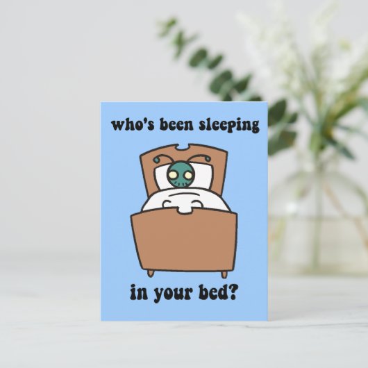 Bed Bug Postkarte (Stehend Vorderseite)