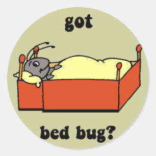 Bed Bug Runder Aufkleber