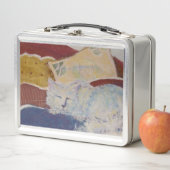 Bed Cat Sleeping Pet Fur Maureen Girard Metall Brotdose (Beispiel)