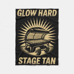 Bed Glow Hard Wettkämpfer Fitness Fans Tan Fleecedecke