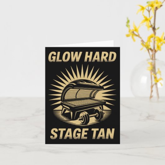 Bed Glow Hard Wettkämpfer Fitness Fans Tan Karte (Gelbe Blume)