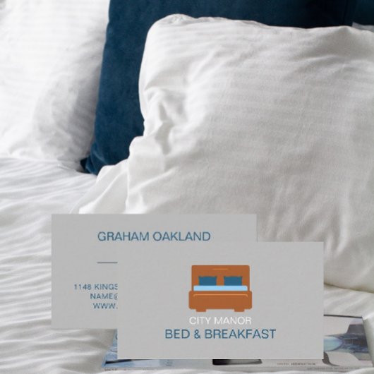 Bed-Logo, Bed & Breakfast Unterkunft Visitenkarte