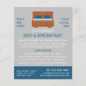 Bed Logo, Bed & Breakfast Unterkunft Werbung Flyer (Vorne)