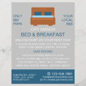 Bed Logo, Bed & Breakfast Unterkunft Werbung Flyer (Vorne)