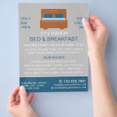 Bed Logo, Bed & Breakfast Unterkunft Werbung Flyer (Hand)