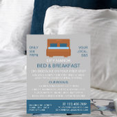 Bed Logo, Bed & Breakfast Unterkunft Werbung Flyer