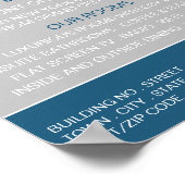 Bed-Logo, Bed & Breakfast Unterkunft Werbung Poster (Ecke)