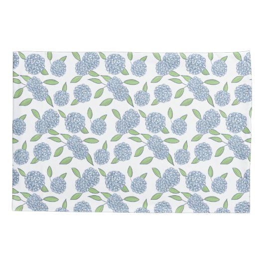 Bed of Blue Hydrangeas Classic Coastal New England Kissenbezug (Rückseite)