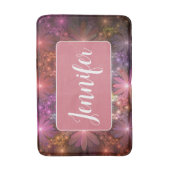 Bed of Blume farbenfrohe Abstrakte Fraktal Art Nam Badematte (Vorderseite Vertikal)