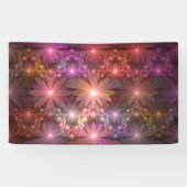 Bed of Blume farbenfrohe Shiny Abstrakte Fraktal K Banner (Horizontal)