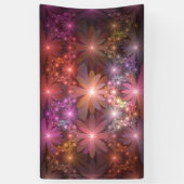 Bed of Blume farbenfrohe Shiny Abstrakte Fraktal K Banner (Vertikal)