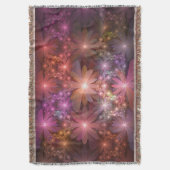 Bed of Blume farbenfrohe Shiny Abstrakte Fraktal K Decke (Vorderseite Vertikal)