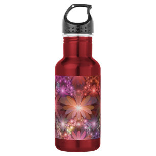 Bed of Blume farbenfrohe Shiny Abstrakte Fraktal K Edelstahlflasche