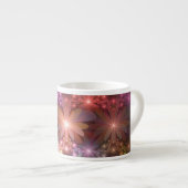 Bed of Blume farbenfrohe Shiny Abstrakte Fraktal K Espressotasse (Vorderseite Rechts)