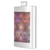 Bed of Blume farbenfrohe Shiny Abstrakte Fraktal K Flachmann (Links)