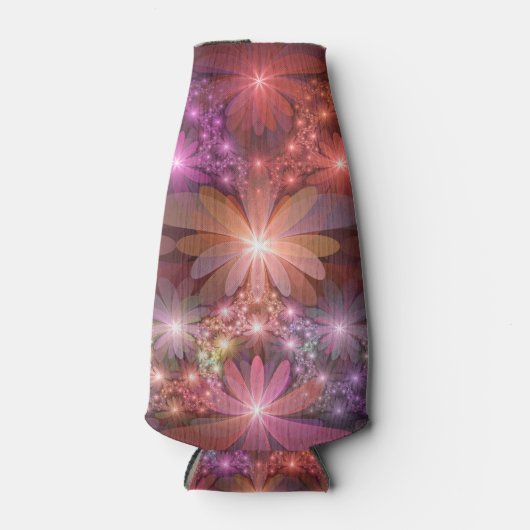 Bed of Blume farbenfrohe Shiny Abstrakte Fraktal K Flaschenkühler (Vorderseite)