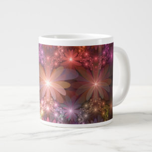 Bed of Blume farbenfrohe Shiny Abstrakte Fraktal K Jumbo-Tasse