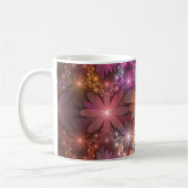 Bed of Blume farbenfrohe Shiny Abstrakte Fraktal K Kaffeetasse (Links)