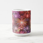 Bed of Blume farbenfrohe Shiny Abstrakte Fraktal K Kaffeetasse (Mittel)