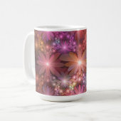 Bed of Blume farbenfrohe Shiny Abstrakte Fraktal K Kaffeetasse (Vorderseite Links)