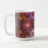Bed of Blume farbenfrohe Shiny Abstrakte Fraktal K Kaffeetasse (Links)