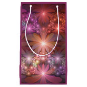 Bed of Blume farbenfrohe Shiny Abstrakte Fraktal K Kleine Geschenktüte (Vorderseite)