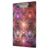 Bed of Blume farbenfrohe Shiny Abstrakte Fraktal K Klemmbrett (Links)