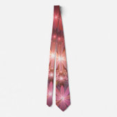 Bed of Blume farbenfrohe Shiny Abstrakte Fraktal K Krawatte (Rückseite)