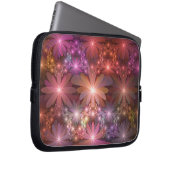 Bed of Blume farbenfrohe Shiny Abstrakte Fraktal K Laptopschutzhülle (Vorne Rechts)