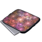 Bed of Blume farbenfrohe Shiny Abstrakte Fraktal K Laptopschutzhülle (Vorne Knopf)