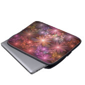 Bed of Blume farbenfrohe Shiny Abstrakte Fraktal K Laptopschutzhülle (Vorne Knopf)