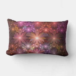 Bed of Blume farbenfrohe Shiny Abstrakte Fraktal K Lendenkissen