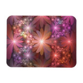 Bed of Blume farbenfrohe Shiny Abstrakte Fraktal K Magnet (Horizontal)