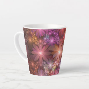Bed of Blume farbenfrohe Shiny Abstrakte Fraktal K Milchtasse