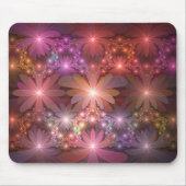 Bed of Blume farbenfrohe Shiny Abstrakte Fraktal K Mousepad (Vorne)