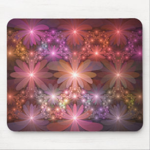 Bed of Blume farbenfrohe Shiny Abstrakte Fraktal K Mousepad