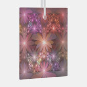Bed of Blume farbenfrohe Shiny Abstrakte Fraktal K Ornament Aus Glas (Vorderseite Rechts)