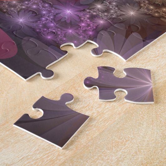 Bed of Blume farbenfrohe Shiny Abstrakte Fraktal K Puzzle (Seite)