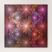 Bed of Blume farbenfrohe Shiny Abstrakte Fraktal K Puzzle (Horizontal)