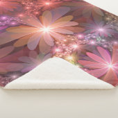 Bed of Blume farbenfrohe Shiny Abstrakte Fraktal K Sherpadecke (3/4)